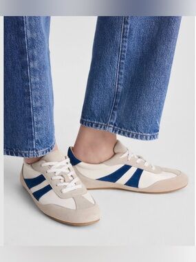 Madewell The Oaklynne Sneaker in weathered concrete & blue